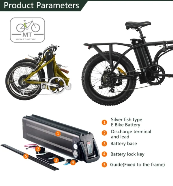 Customized Li-ion Battery 24V 36V 48V Lithium Ion Battery for Electric Bike Silver Fish – Image 3