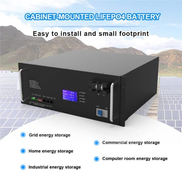 48v/51.2V 200Ah Rack Mount LiFePO4 Battery - 10kWh to 40kWh Modular ESS Solution – Image 2